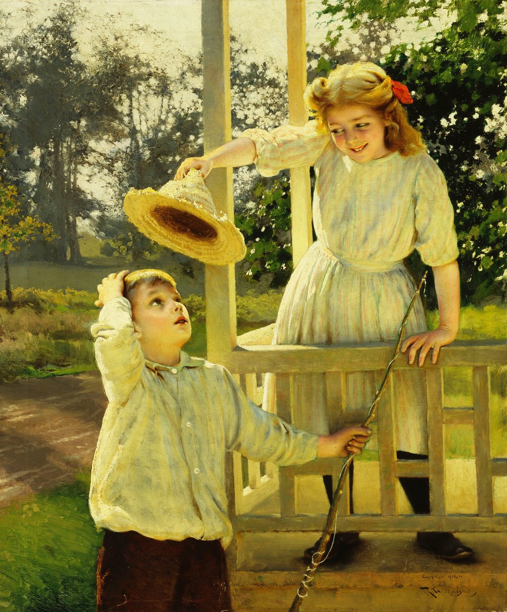 Flirtování, 1910 od Karl Witkowski