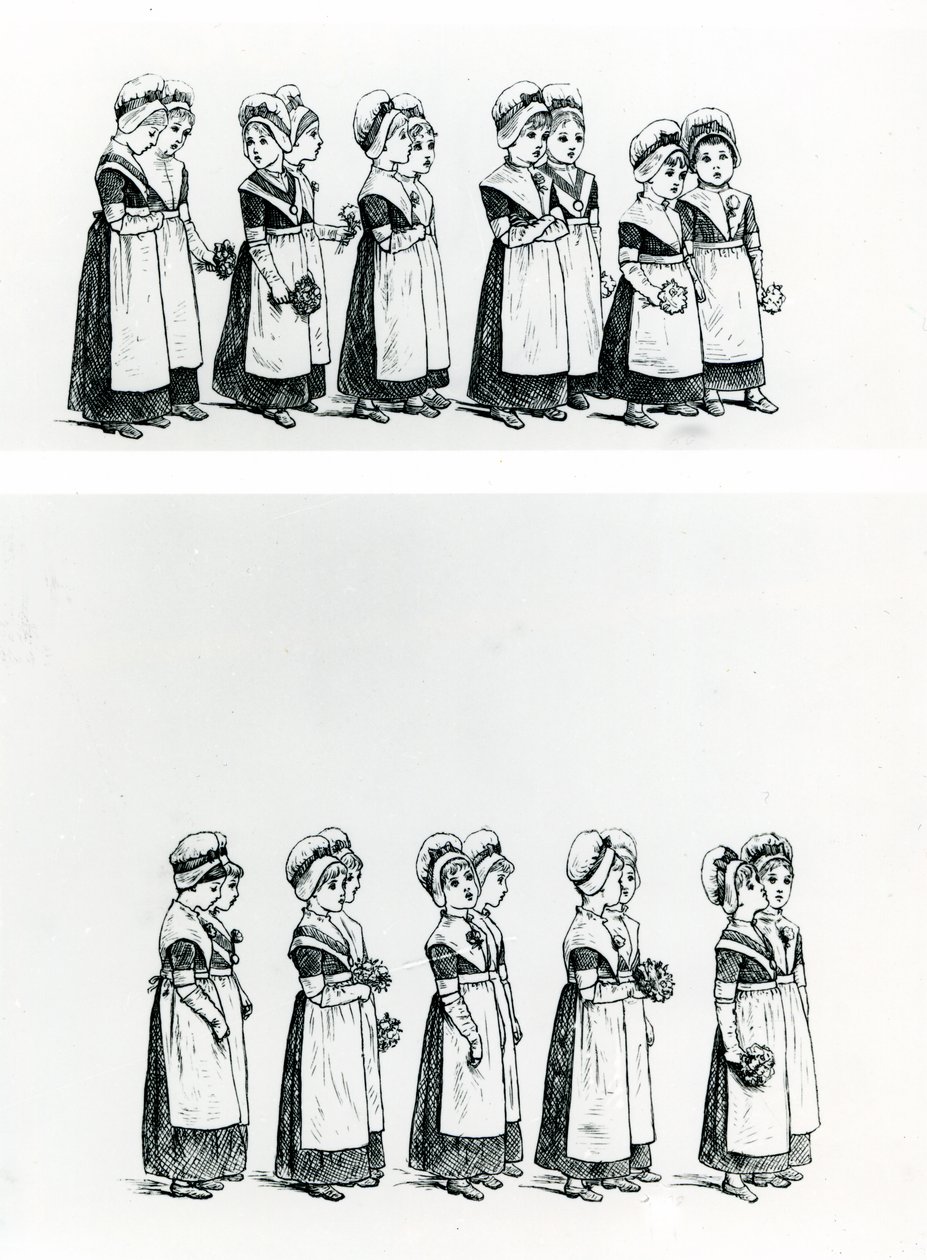 Charity children, c.1880 (rytina) od Kate Greenaway