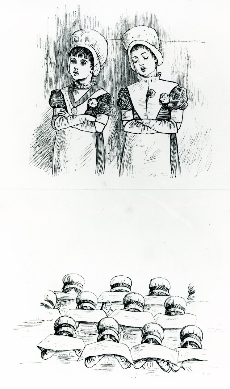 Charity children, c.1880 (rytina) od Kate Greenaway