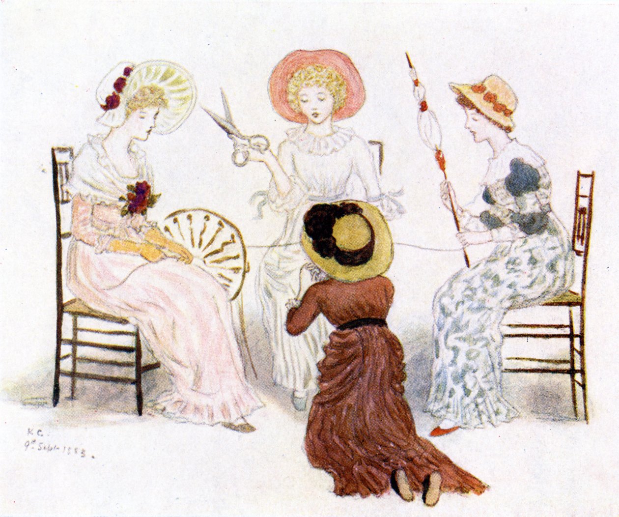 "Kate Greenawayová před osudy" od Kate Greenaway