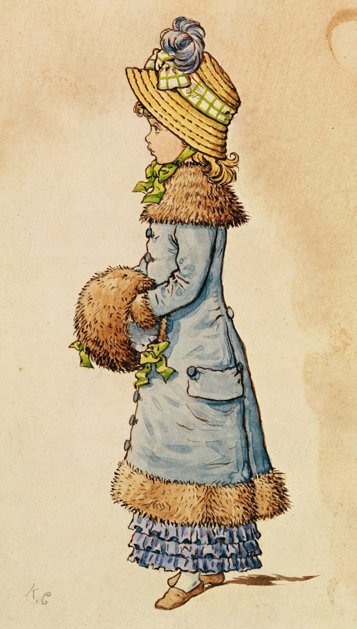 Sunday Best - mladá dívka v modrém od Kate Greenaway