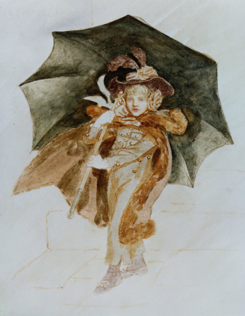 The Rainstorm (wc na papíře) od Kate Greenaway
