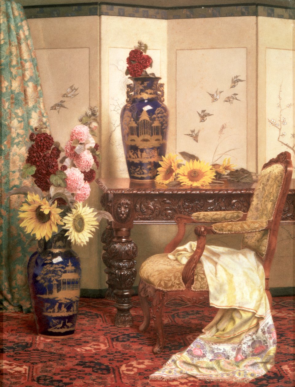 "Slunečnice a topolovky", 1889 od Kate Hayllar
