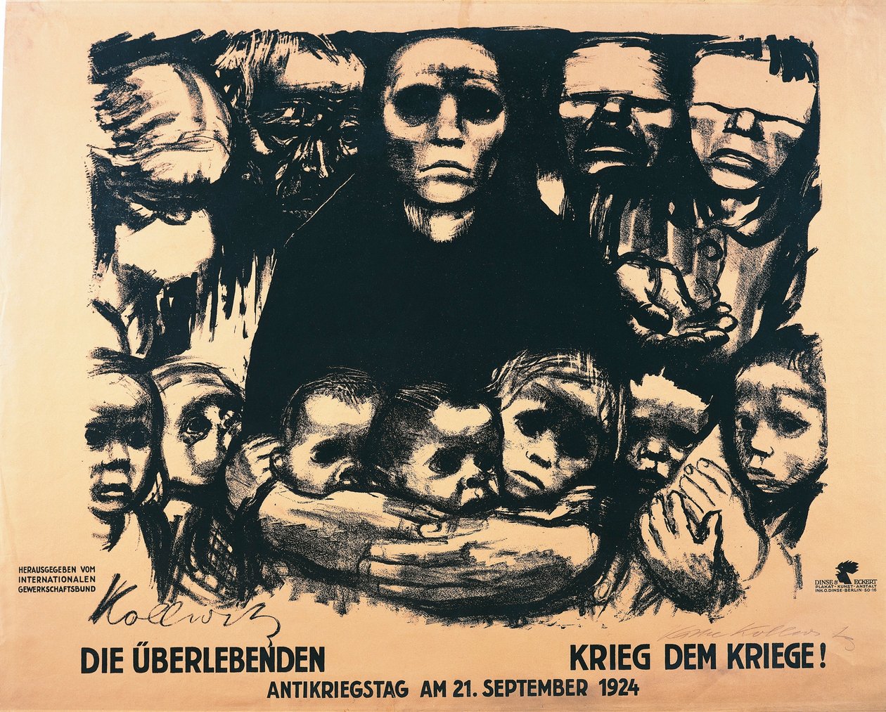 Plakát k protiválečnému dni od Käthe Kollwitz