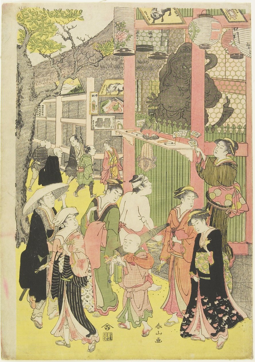 (Dav u brány chrámu Asakusa), 1782-1798 od Katsukawa Shunzan