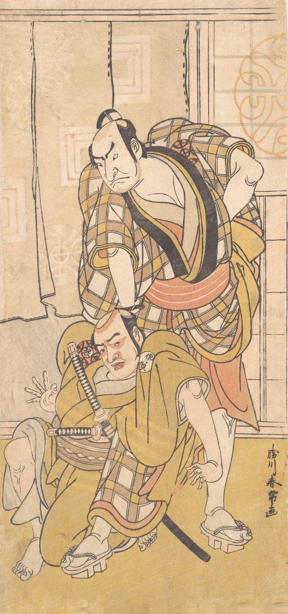 Scéna z hry, ca. 1780. od Katsukawa Shunjo