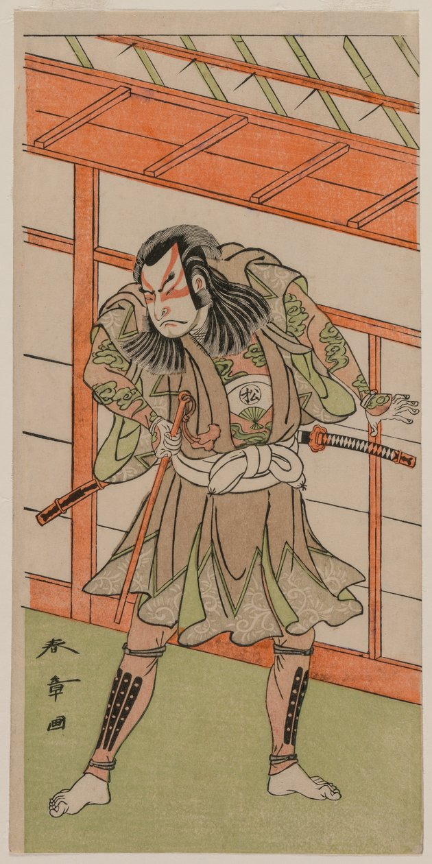 Herec Onoe Matsusuke. od Katsukawa Shunsho