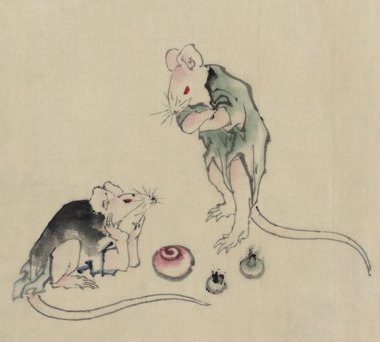 Dvě myši od Katsushika Hokusai
