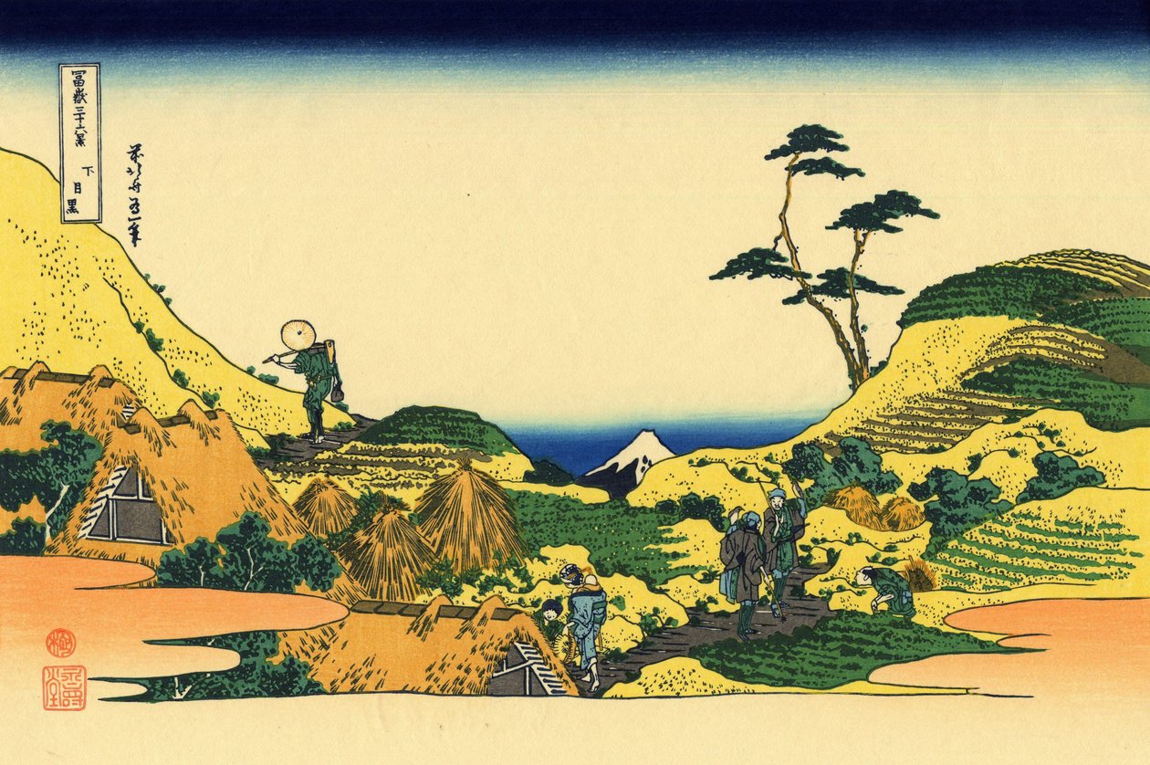 Shimomeguro od Katsushika Hokusai