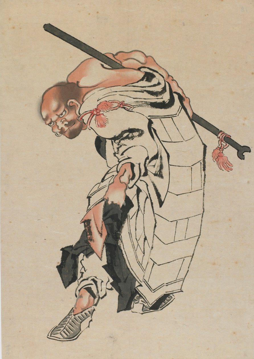 Buddhistická postava, konec 18.-začátek 19. století. od Katsushika Hokusai