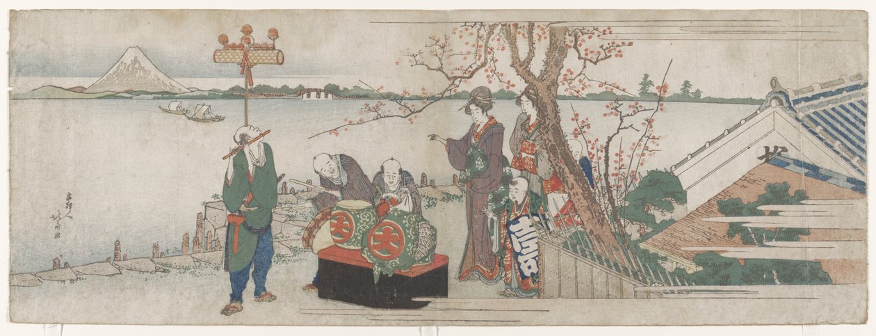 Daikagura Performers od Katsushika Hokusai
