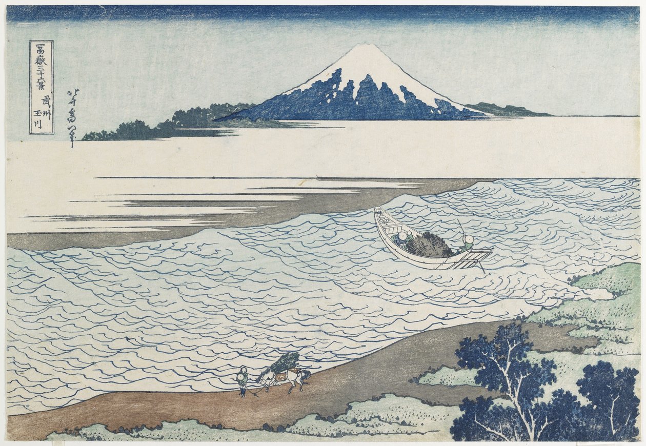 Jewel River v provincii Musashi, 1831-1834 od Katsushika Hokusai