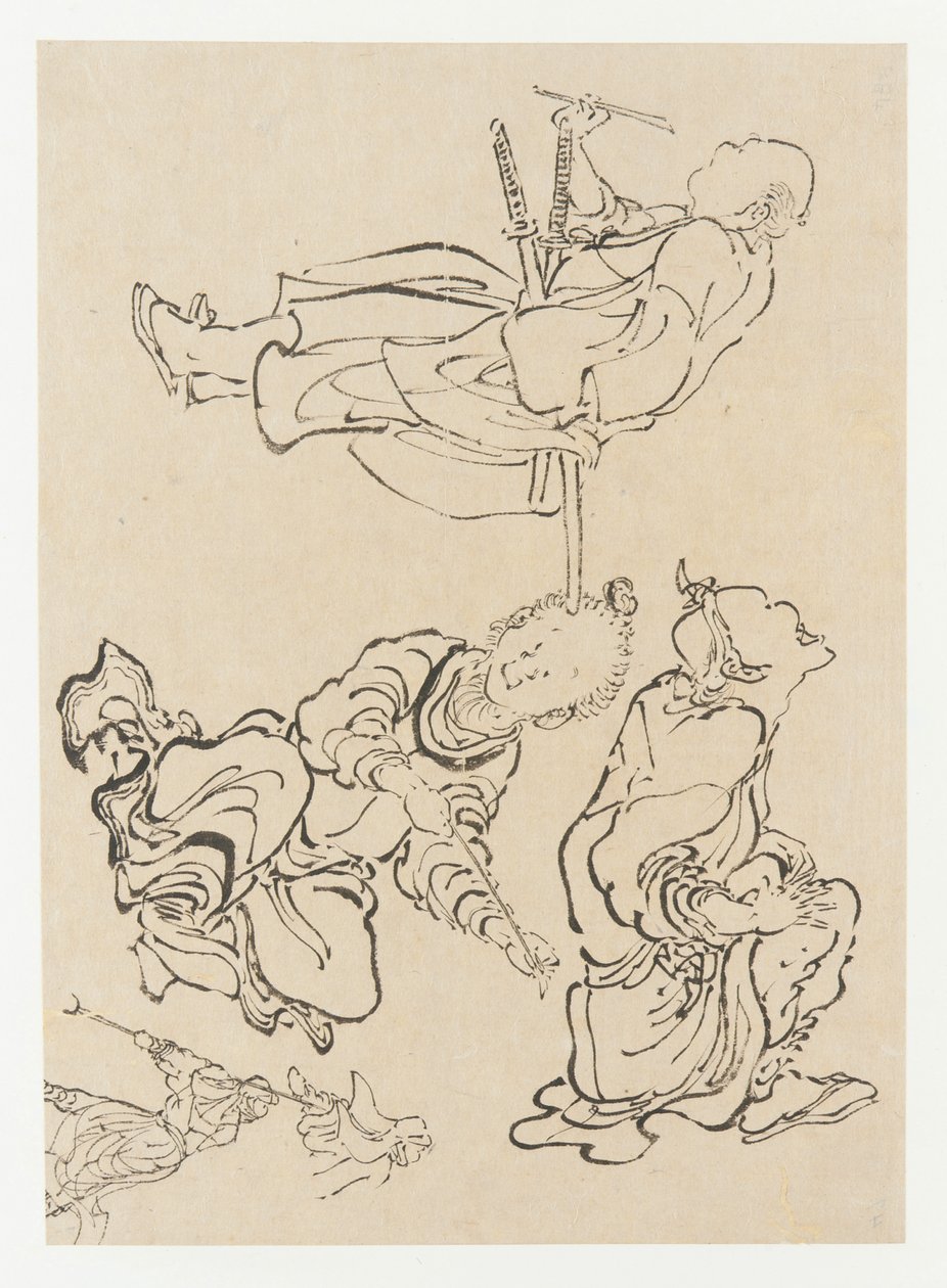 Různé postavy, konec 18.-začátek 19. století. od Katsushika Hokusai