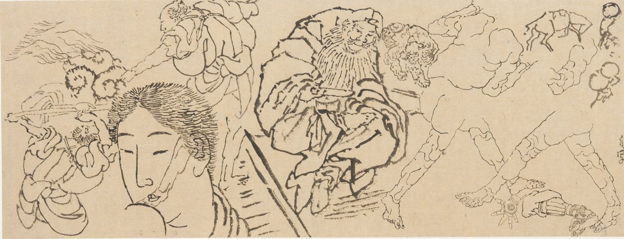 Různé studie, konec 18.-začátek 19. století. od Katsushika Hokusai