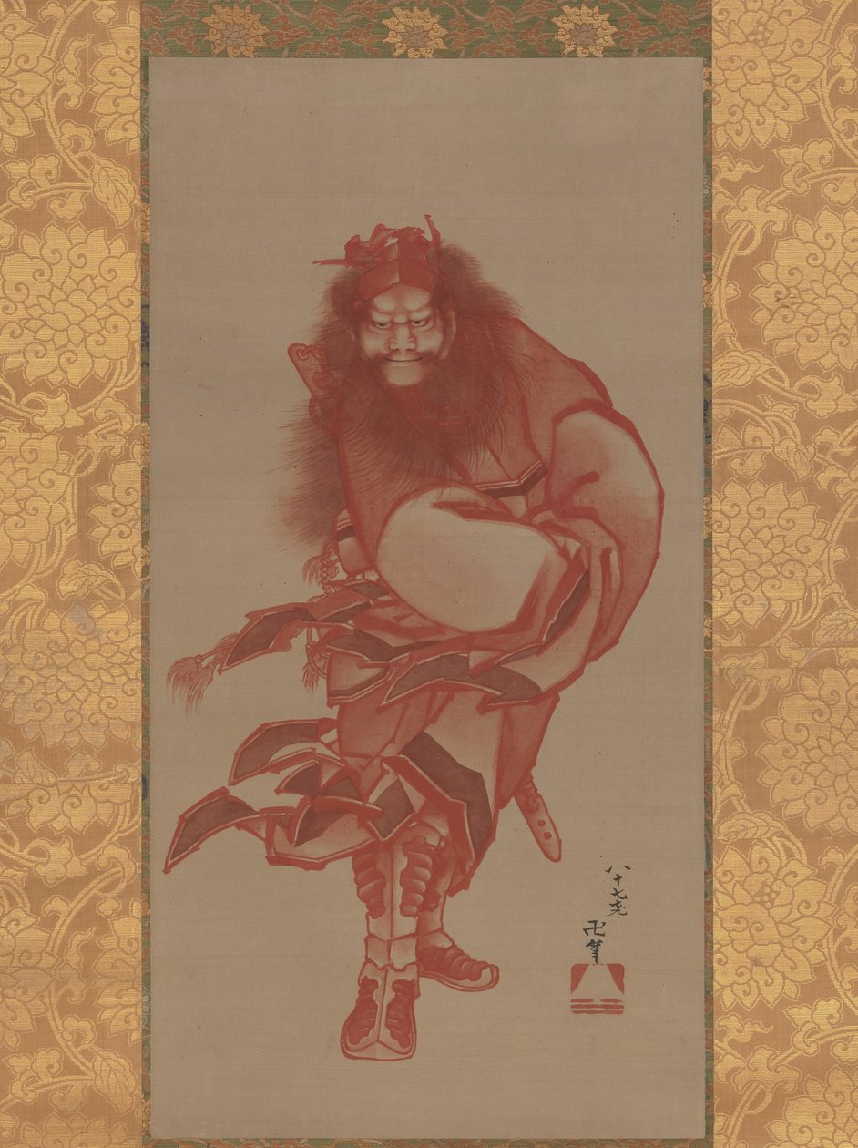 Red Shoki, Demon Queller, z roku 1847. od Katsushika Hokusai