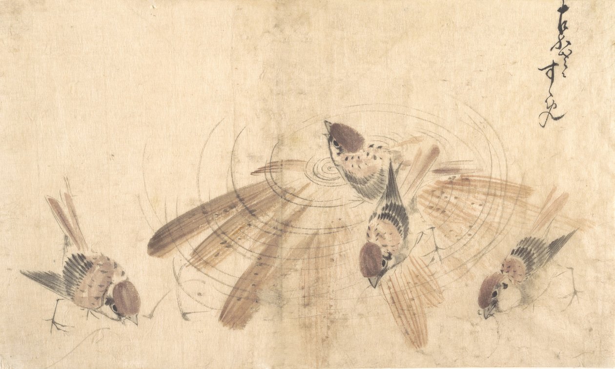 Vrabci, ca. 1825. od Katsushika Hokusai