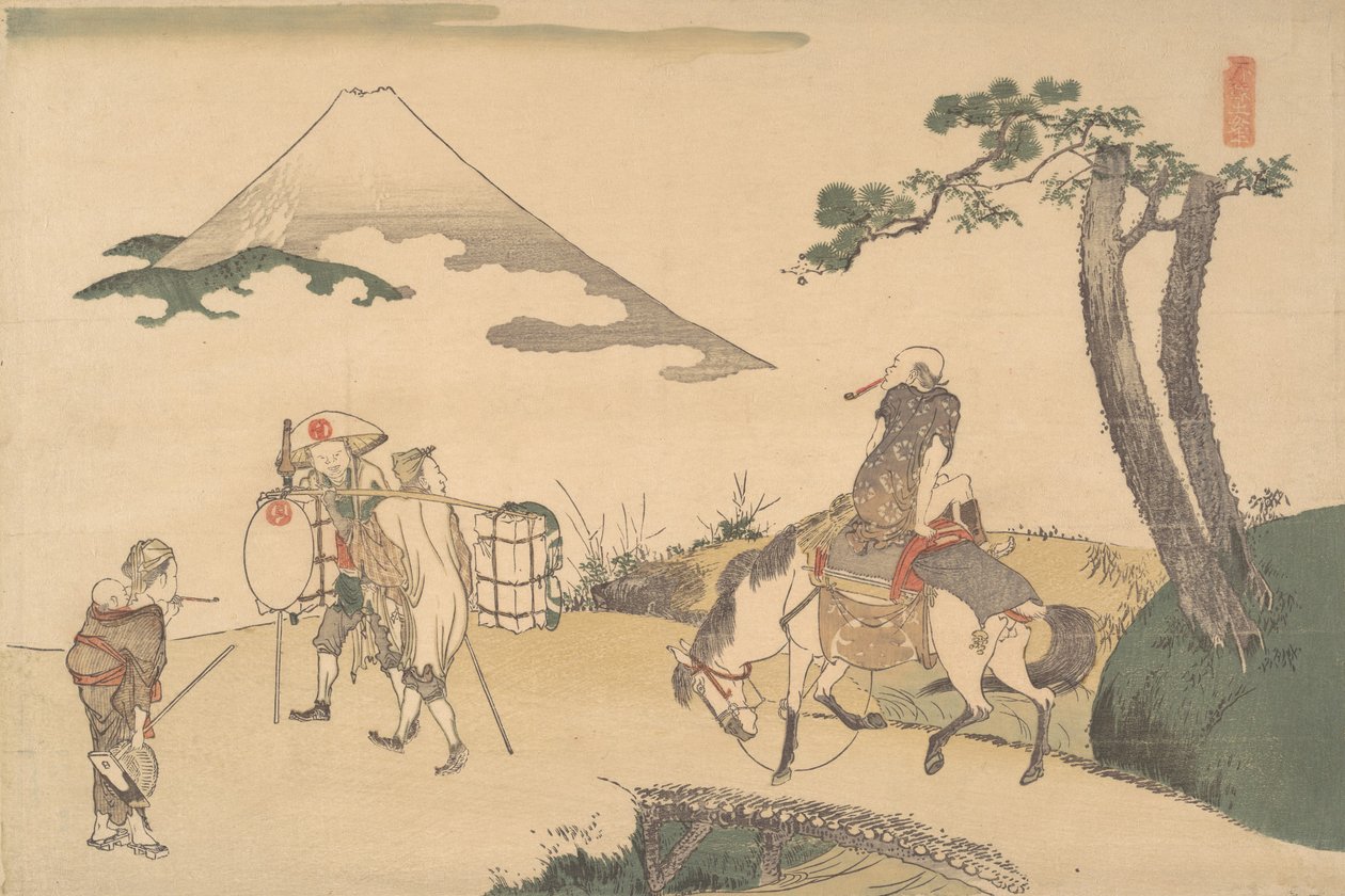 Vrchol hory Fuji, ca. 1800. od Katsushika Hokusai
