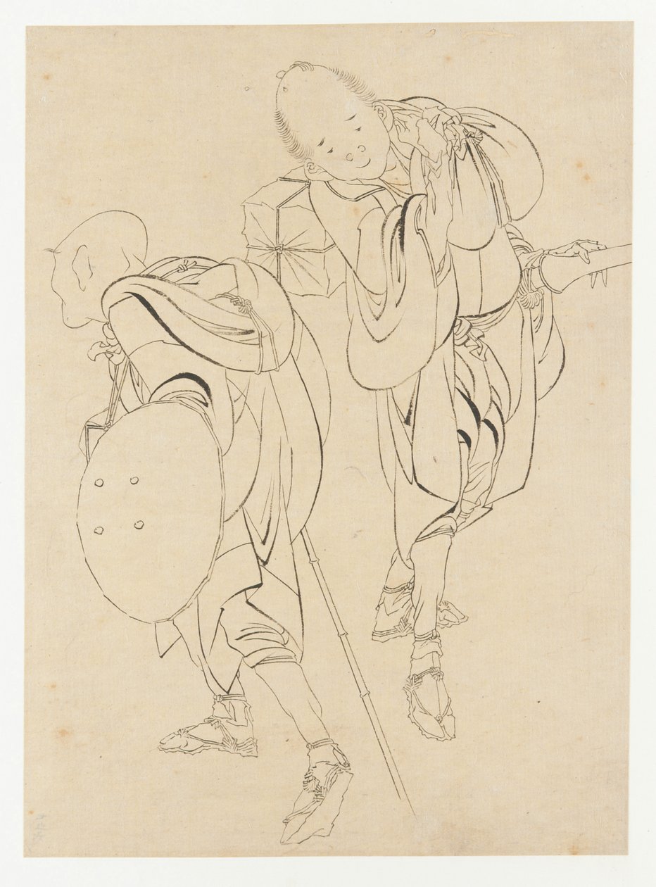 Cestovatelé, konec 18.-začátek 19. století. od Katsushika Hokusai