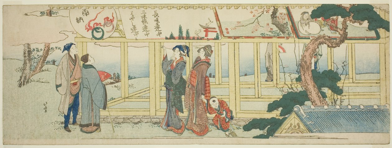 Prohlížení votivních obrazů od Katsushika Hokusai