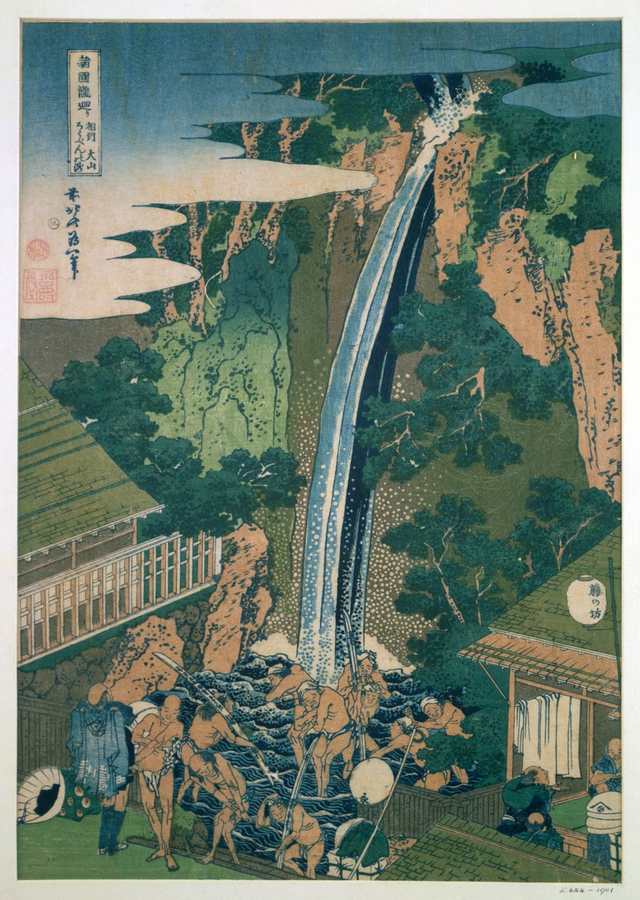 Vodopád Roben, Oyama, Japonsko, 1827 od Katsushika Hokusai
