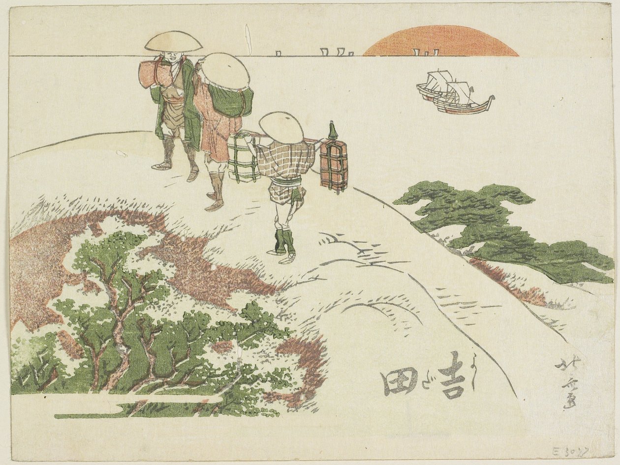 Jošida, 1799-1802 od Katsushika Hokusai