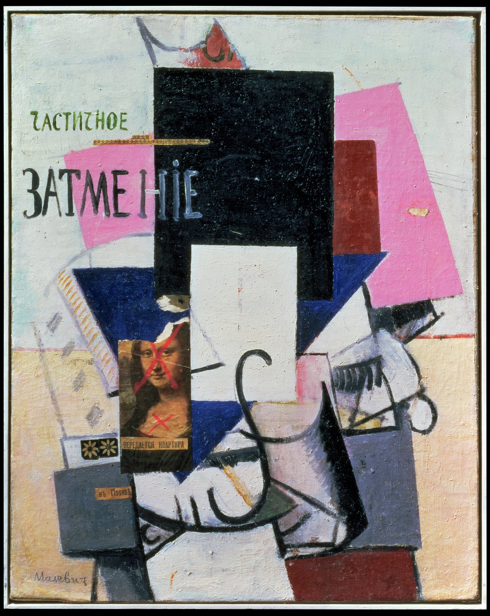 Kompozice s Monou Lisou, kolem roku 1914 (koláž) od Kazimir Severinovich Malevich