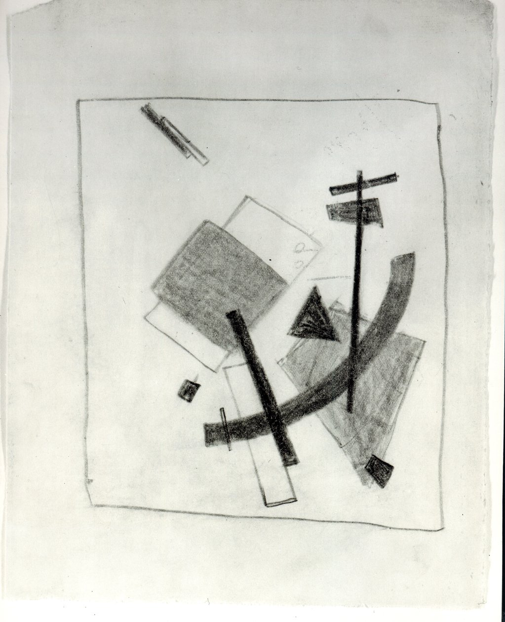 Suprematistická kompozice, kolem 1915-16 od Kazimir Severinovich Malevich