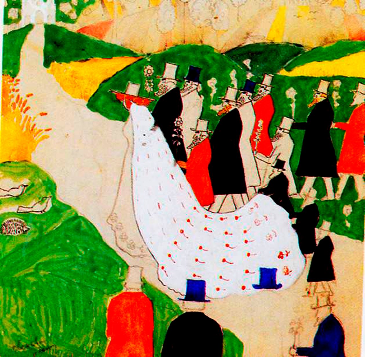 Svatba, 1907 od Kazimir Severinovich Malevich