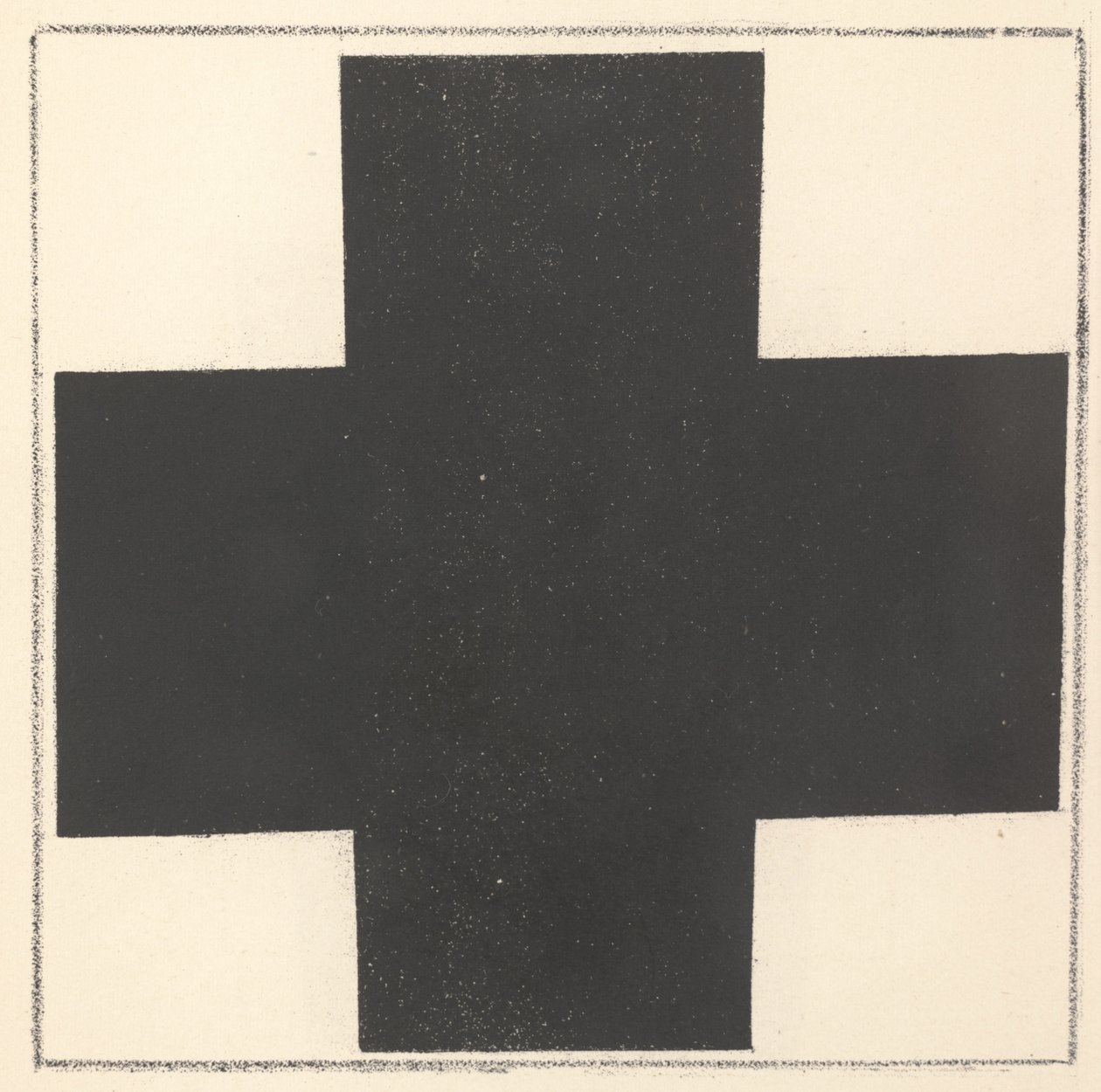 Černý kříž z knihy "Suprematismus: 34 kreseb" od Kazimir Severinovich Malevich