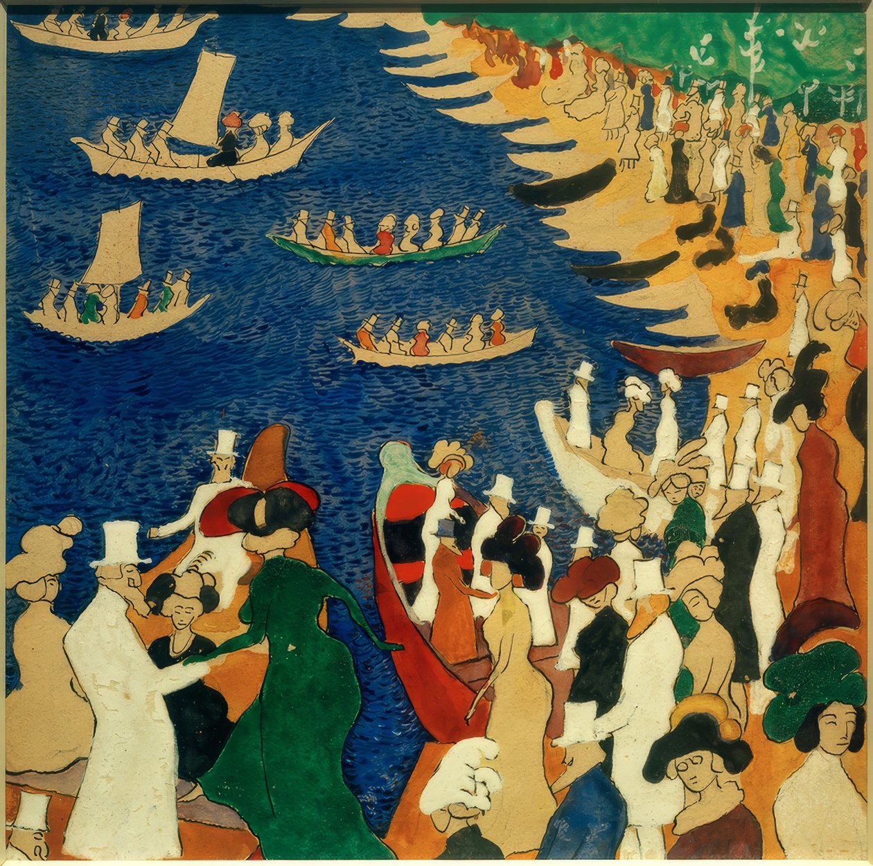 Procházková společnost od Kazimir Severinovich Malevich