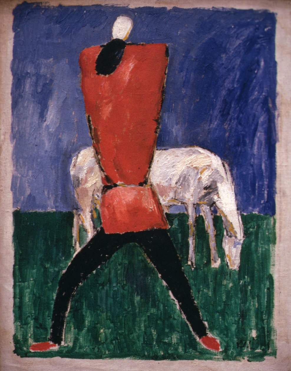 Muž a kůň od Kazimir Severinovich Malevich