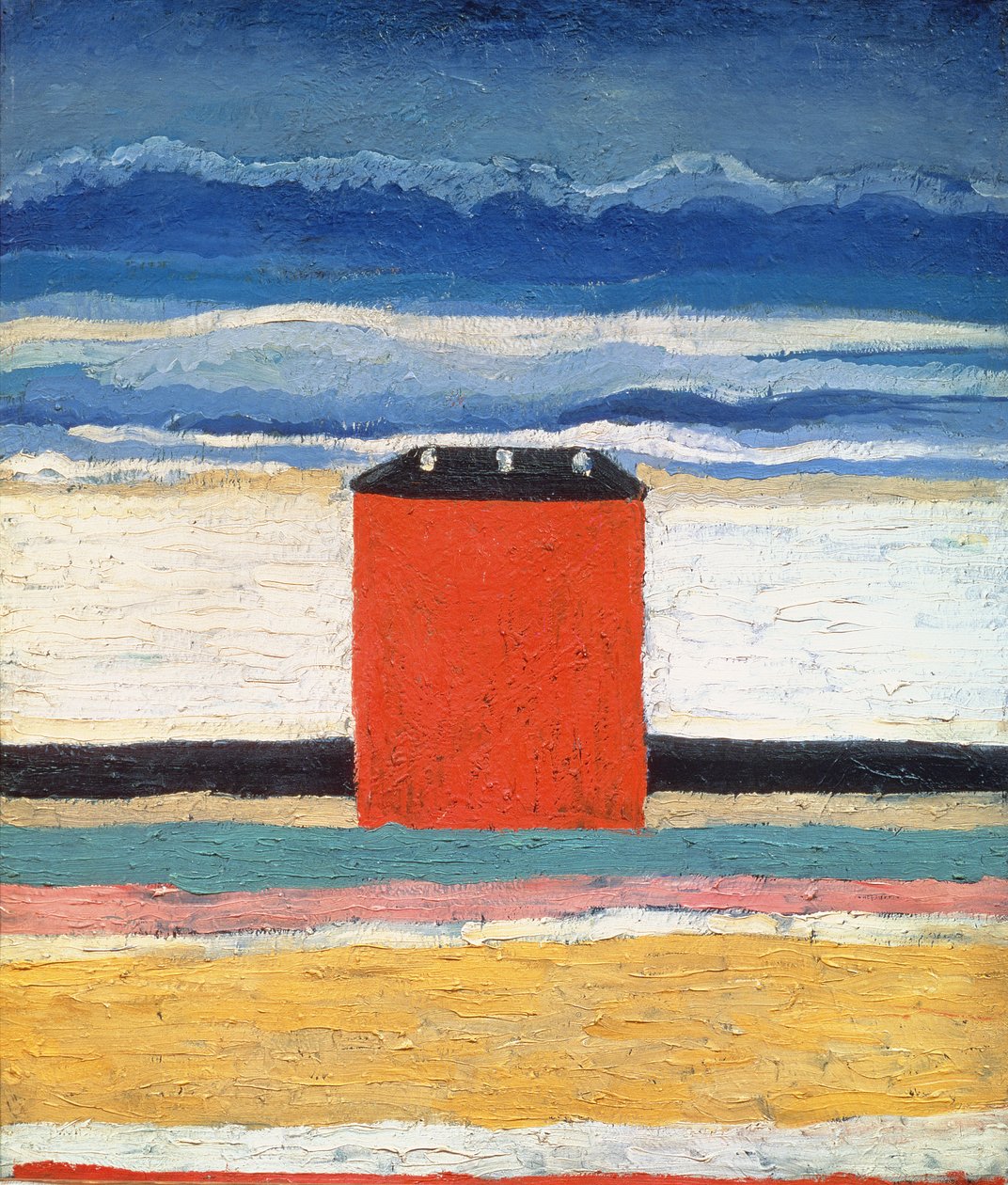 Červený dům, 1932 od Kazimir Severinovich Malevich
