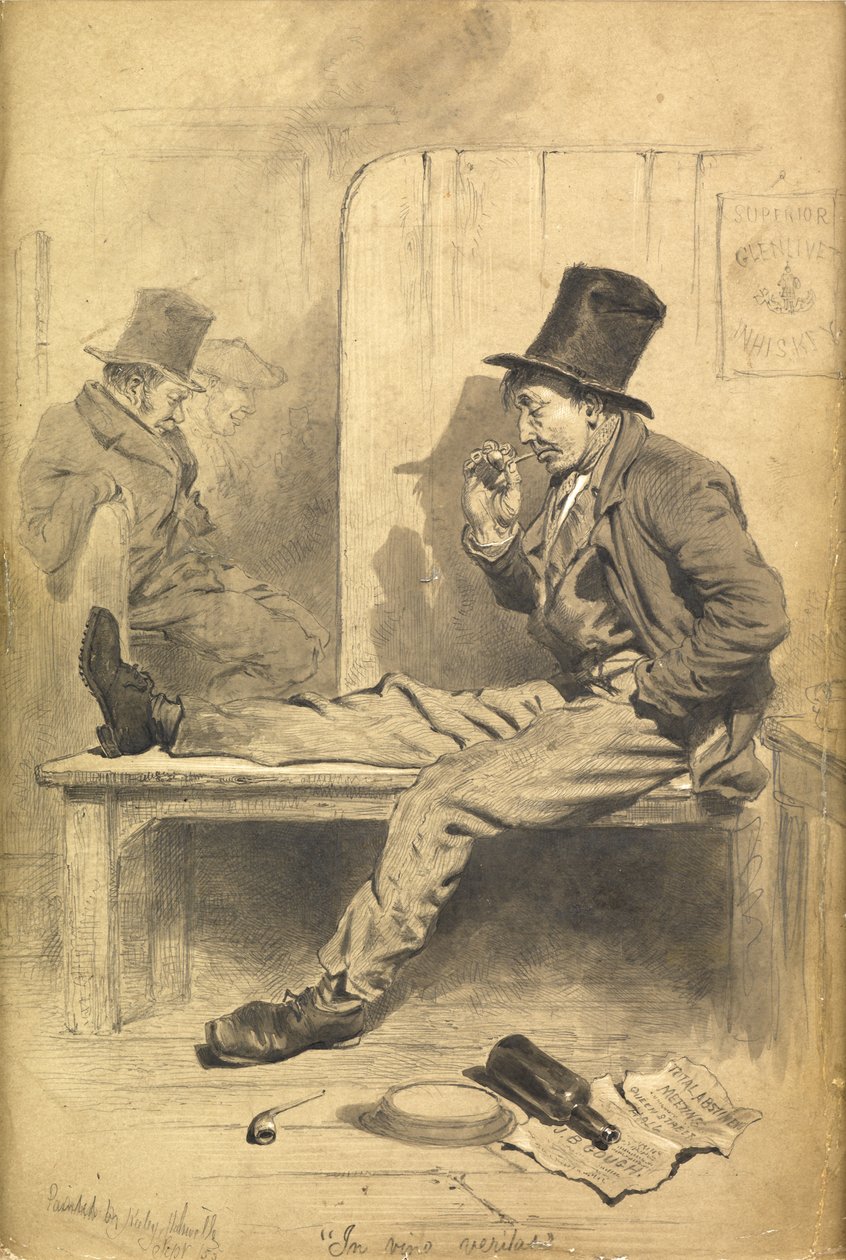 Ve Vino Veritas, 1855 od Keeley Halswelle