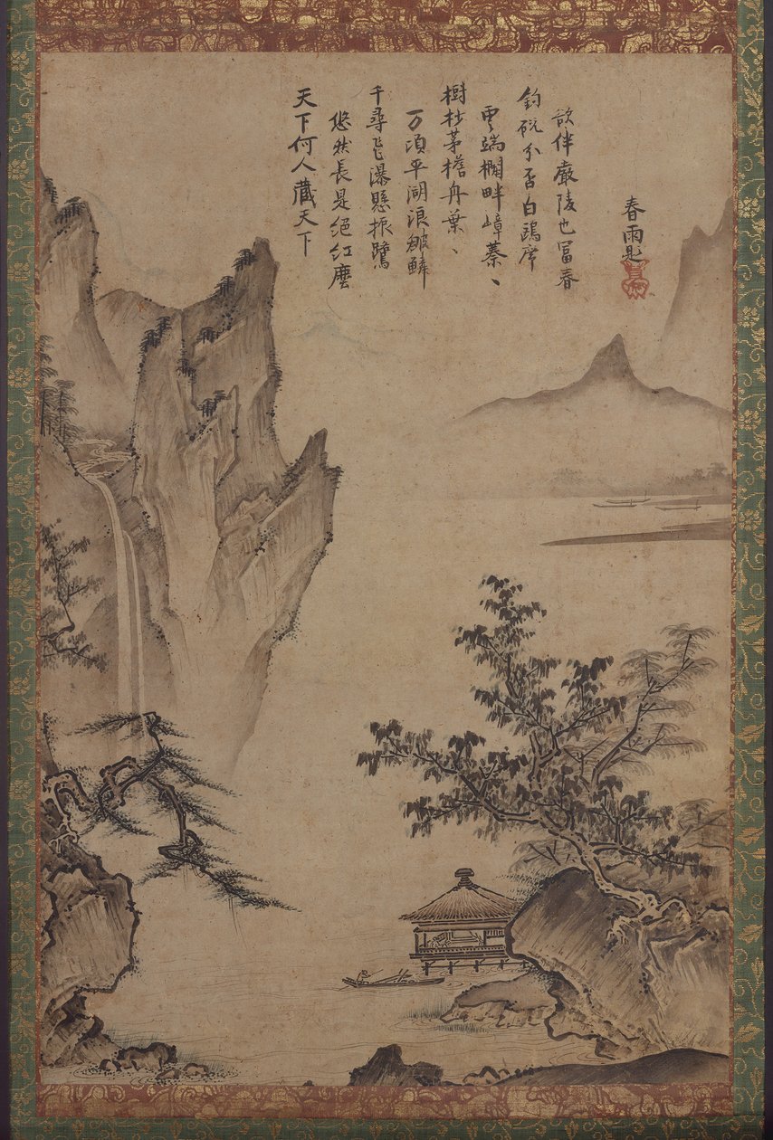 Krajina s pavilonem, 1478-80. od Kenkō Shōkei