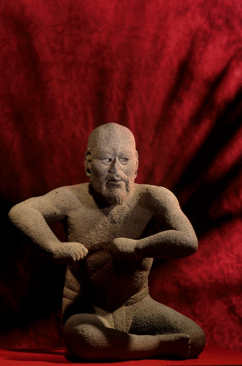 Olmécká hádanka; figurka; zápasník; NMAH; Mexiko od Kenneth Garrett