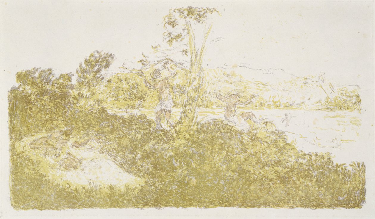 Postavy u moře, c. 1900 (barevná litografie) od Ker Xavier Roussel
