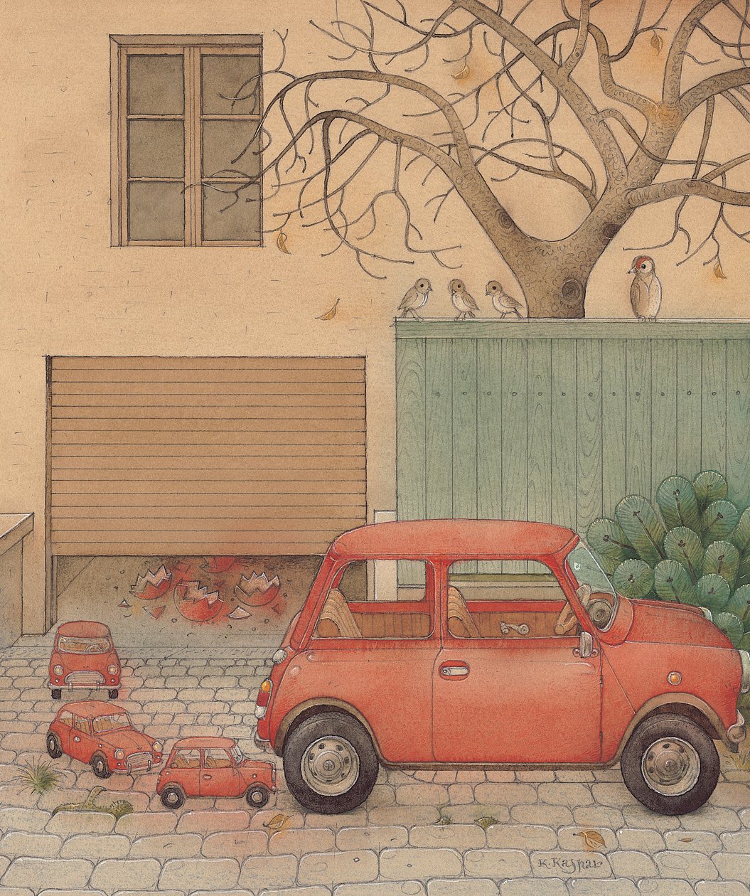 Automobil, 2005 (wc na papíře) od Kestutis Kasparavicius