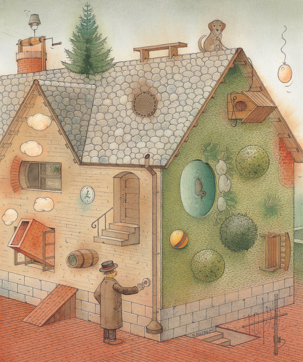 Černý den, 2005 (wc na papíře) od Kestutis Kasparavicius