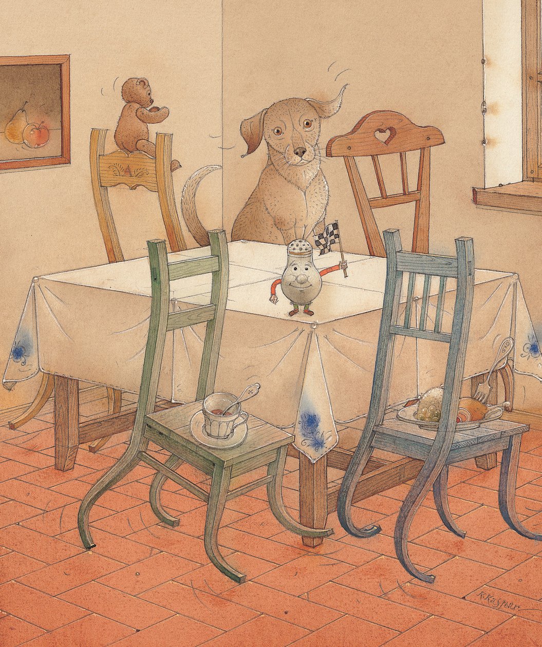 Závod židlí, 2005 (wc na papíře) od Kestutis Kasparavicius