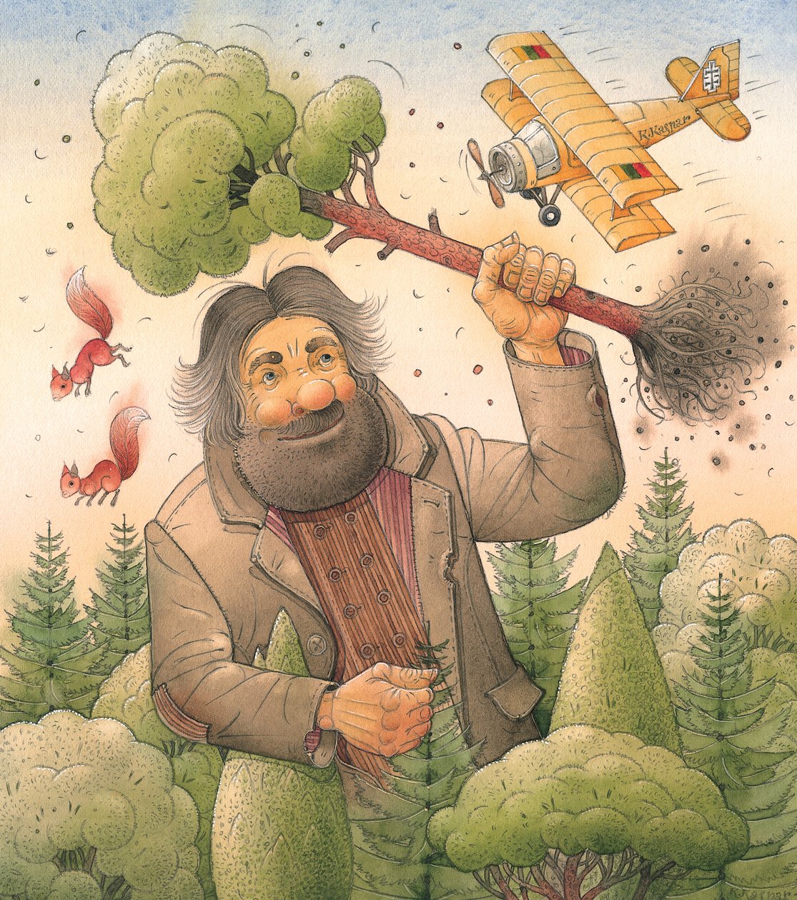 Giant, 2006 (wc na papíře) od Kestutis Kasparavicius