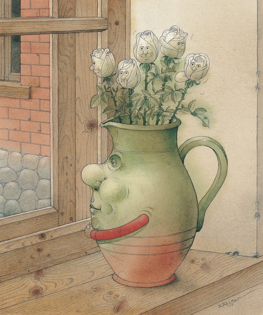 Džbán, 2003 (wc na papíře) od Kestutis Kasparavicius