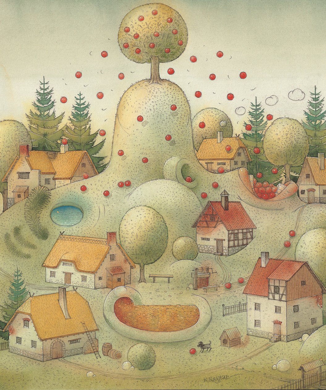 Mountain, 2005 (wc na papíře) od Kestutis Kasparavicius