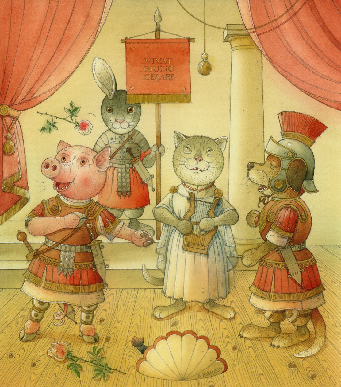 Opera Singers, 2006 (wc na papíře) od Kestutis Kasparavicius