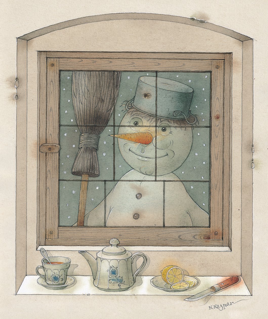 Sněhulák, 2003 (wc na papíře) od Kestutis Kasparavicius