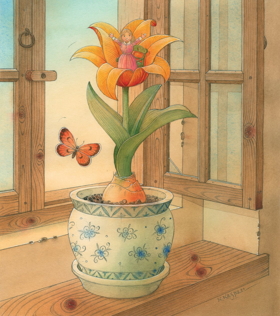 Thumbelina 06, 2005 (wc na papíře) od Kestutis Kasparavicius