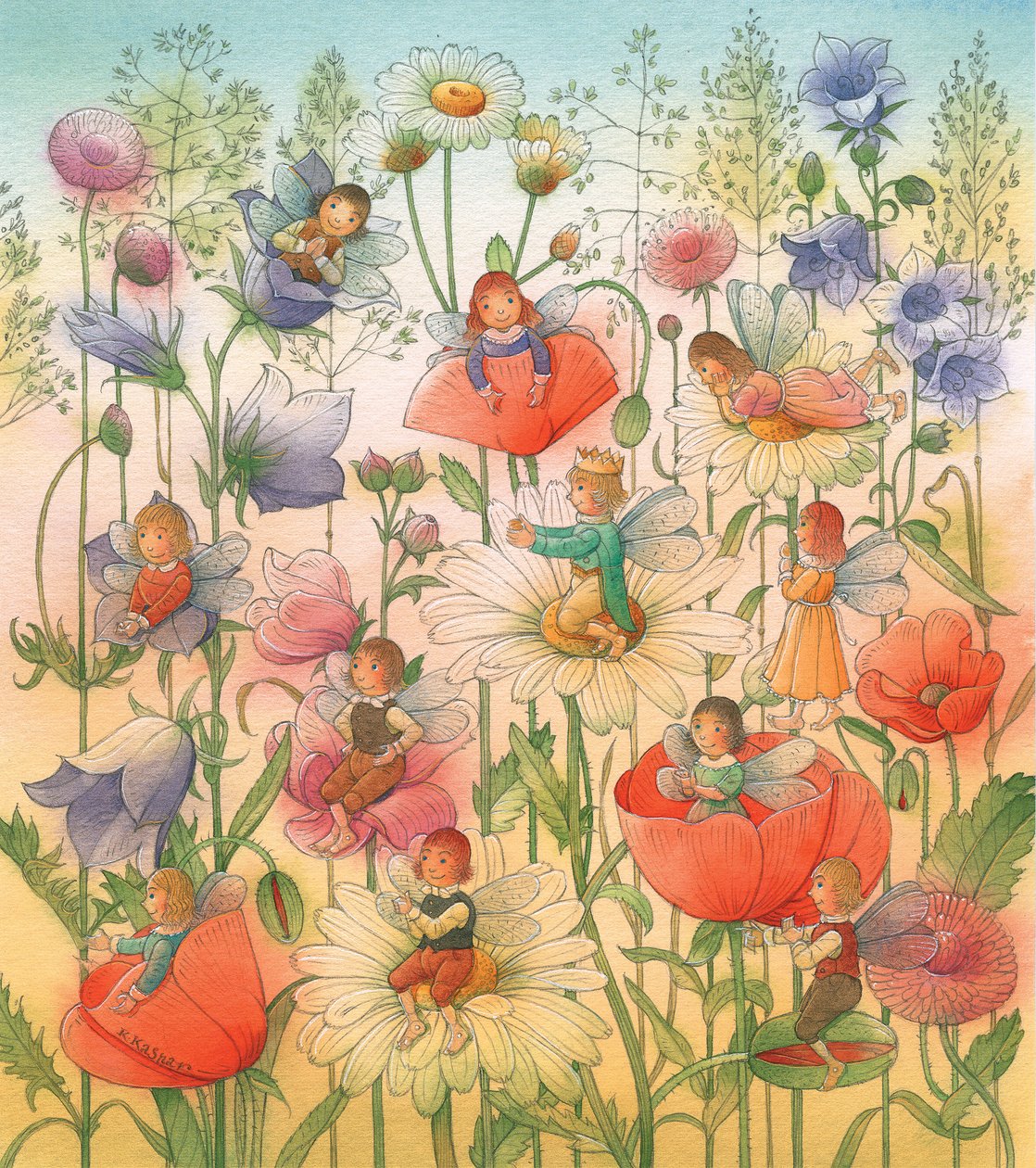Thumbelina 14, 2005 (wc na papíře) od Kestutis Kasparavicius
