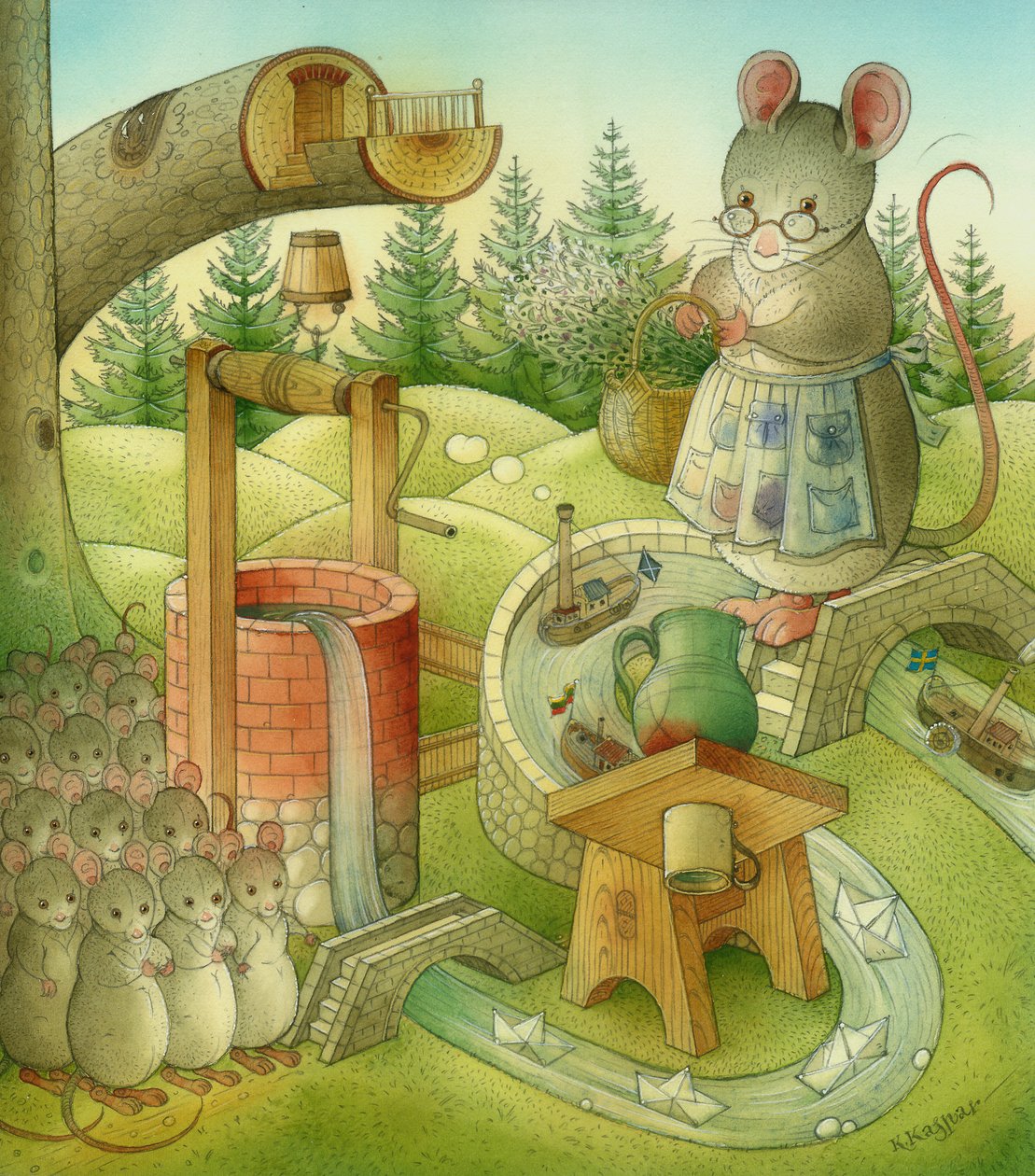 Wrong World 01, 2006 (wc na papíře) od Kestutis Kasparavicius