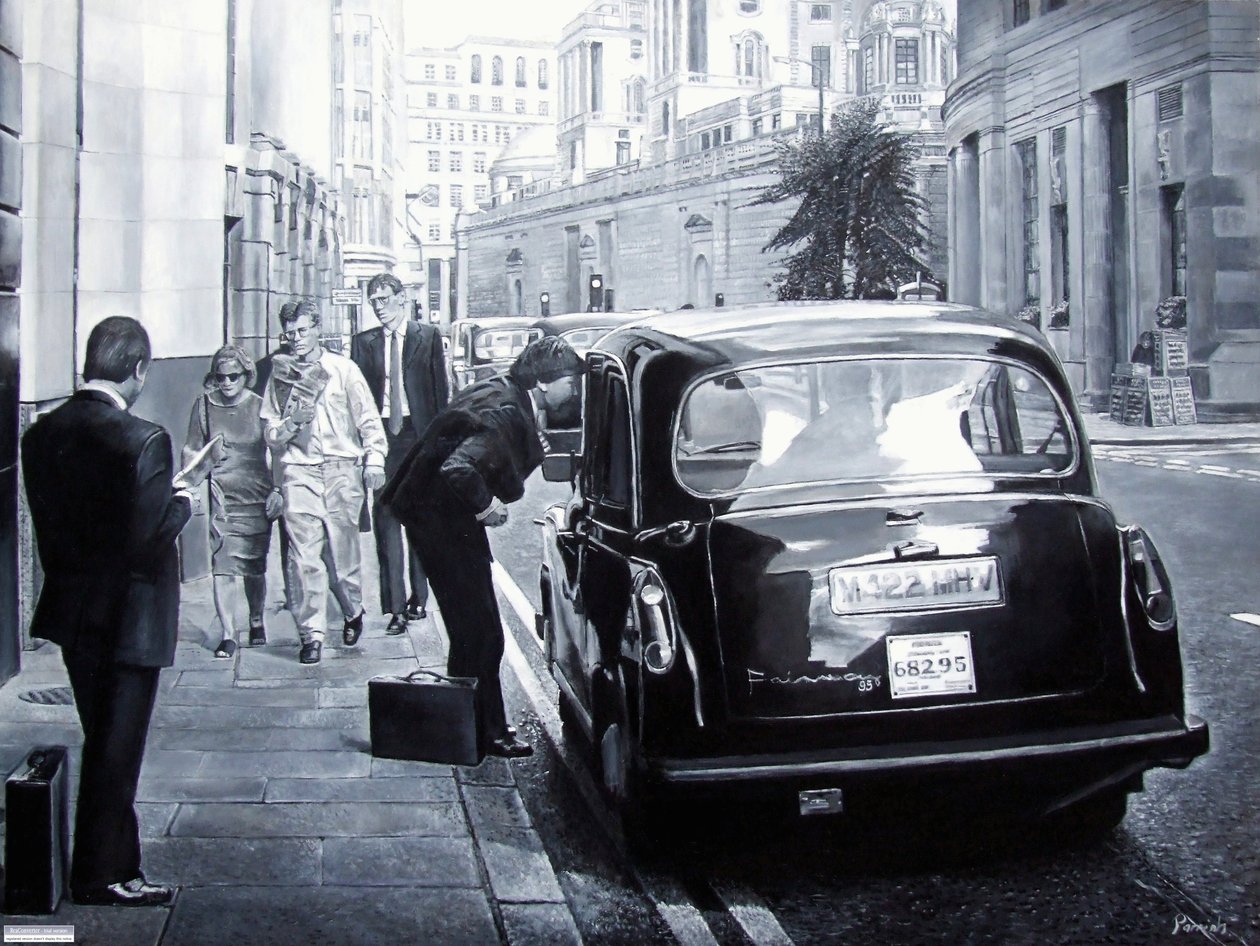 Pronájem taxi, 2008 (oleje) od Kevin Guild of Railway Artist Parrish