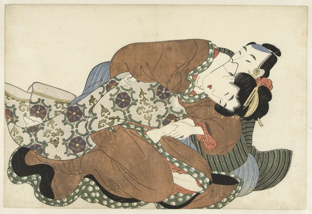 Pár milování od Kikugawa Eizan (attributed to)
