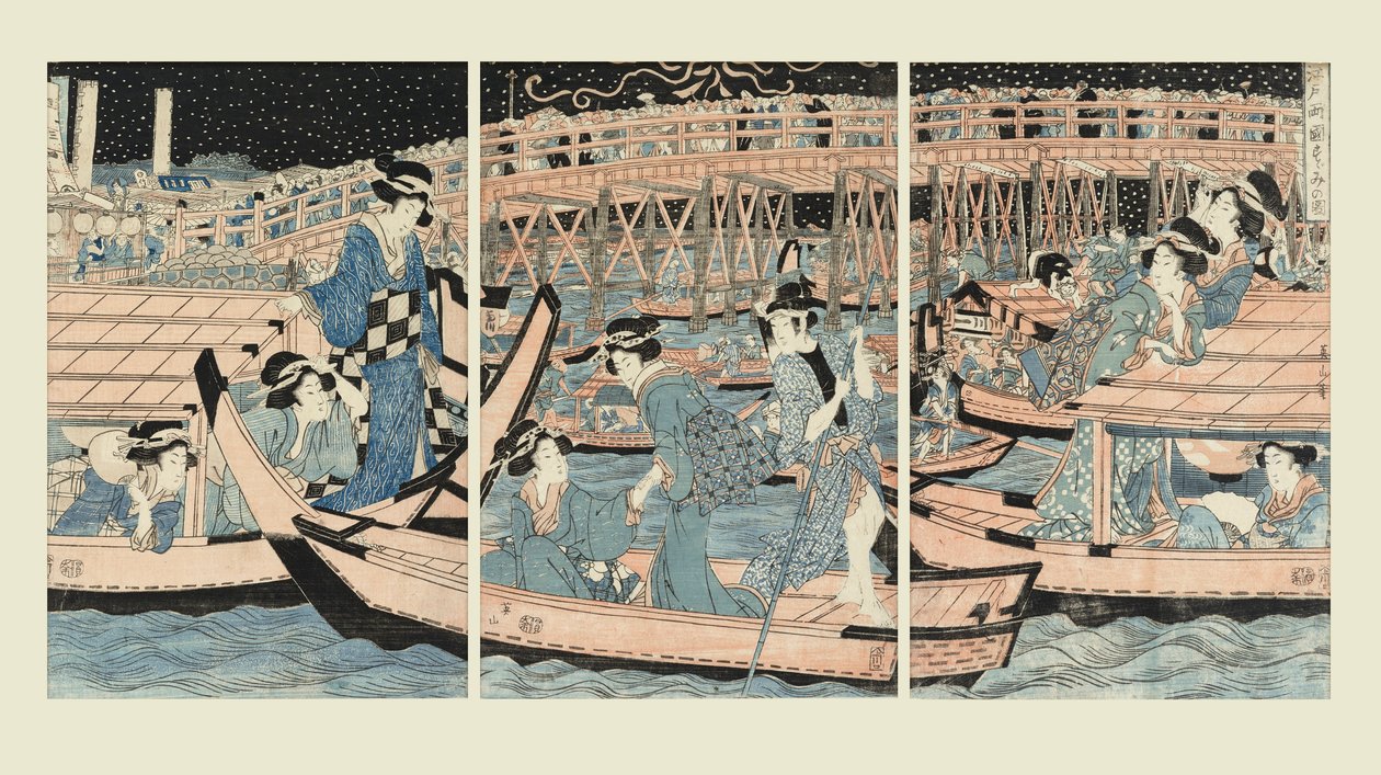 Ochlazování u mostu Ryogoku od Kikugawa Eizan